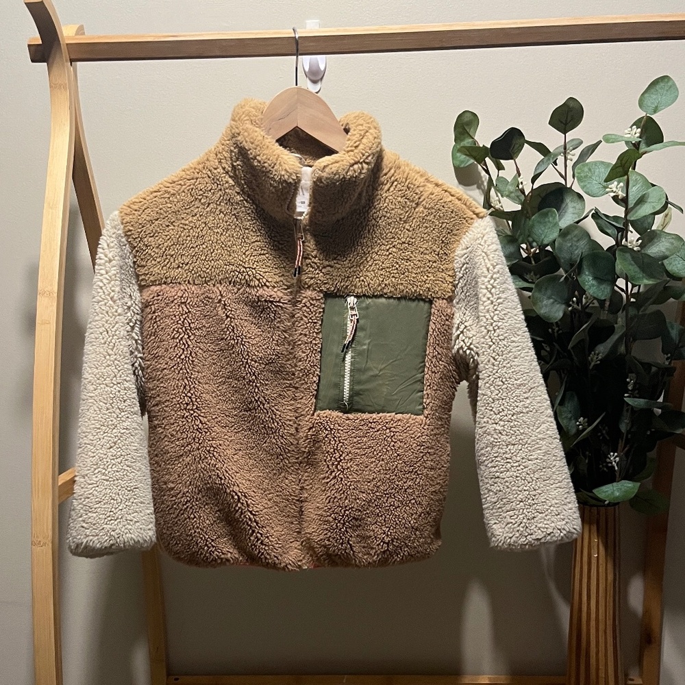 Zara Kids Teddy Full Zip Long Sleeve Jacket